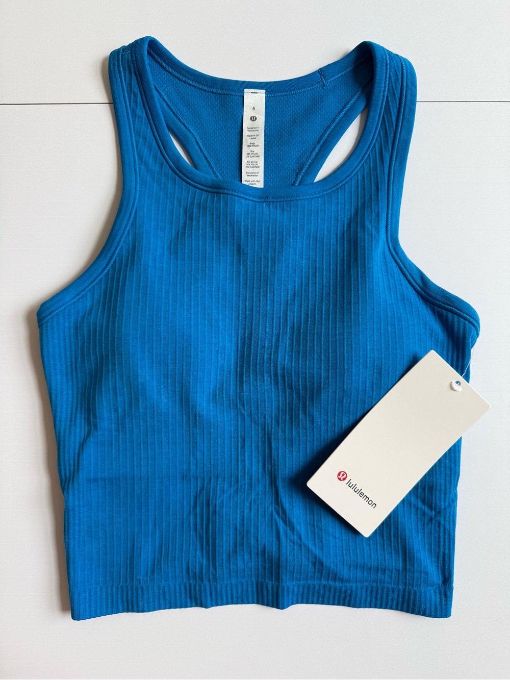 Lululemon Ebb to Street Cropped Racerback Tank